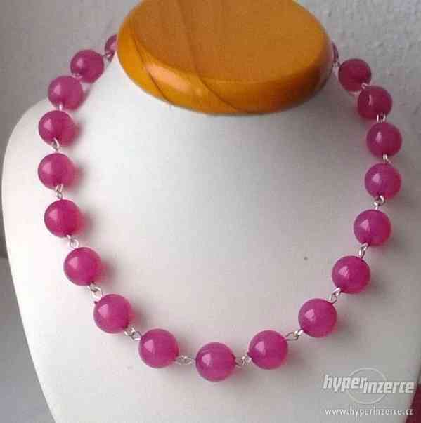 Růžový ketlovaný náhrdelník - NOVÝ - foto 1