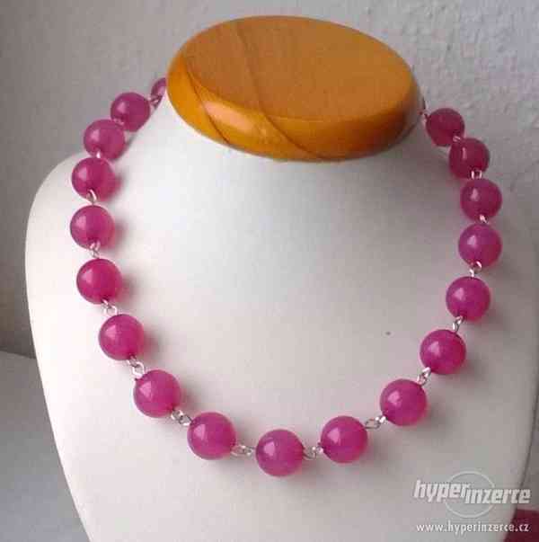 Růžový ketlovaný náhrdelník - NOVÝ - foto 2