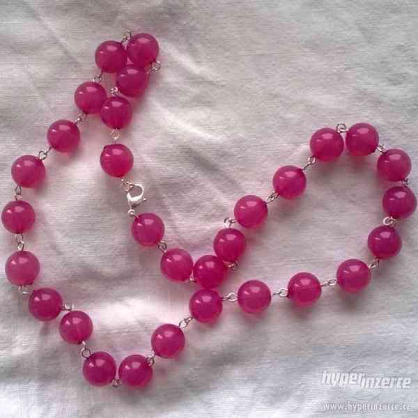 Růžový ketlovaný náhrdelník - NOVÝ - foto 4