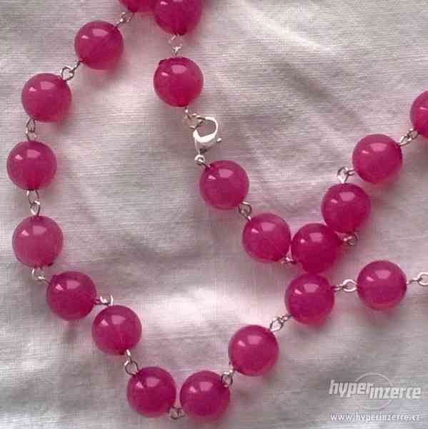 Růžový ketlovaný náhrdelník - NOVÝ - foto 5