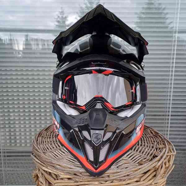 Motokrosová přilba Scorpion VX-16 + brýle - foto 3