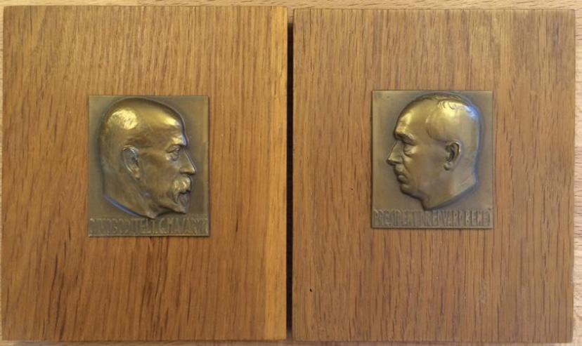 Párové portrétní plakety T. G. Masaryka a Edvarda Beneše - foto 3