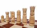 dřevěné šachy vyřezávané ZAMKOWE velké 106A mad - foto 1