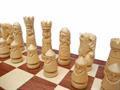dřevěné šachy vyřezávané ZAMKOWE velké 106A mad - foto 3