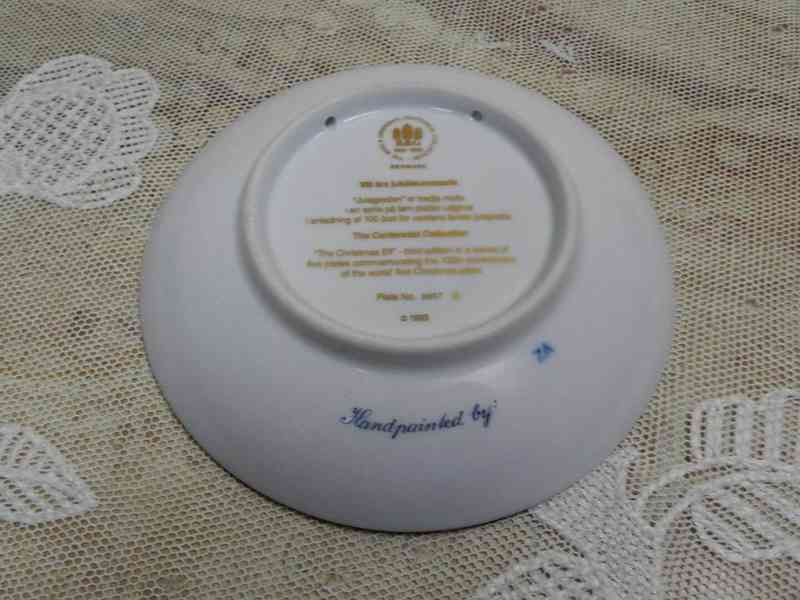 Modrý Talíř Vánoce 1963 Copenhagen Grondahl Kodaň - foto 5