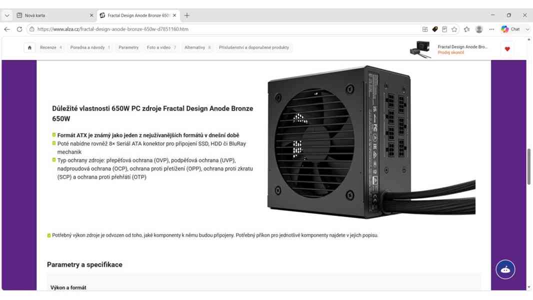 Počítačový zdroj Fractal Design Anode Bronze 650W - foto 8