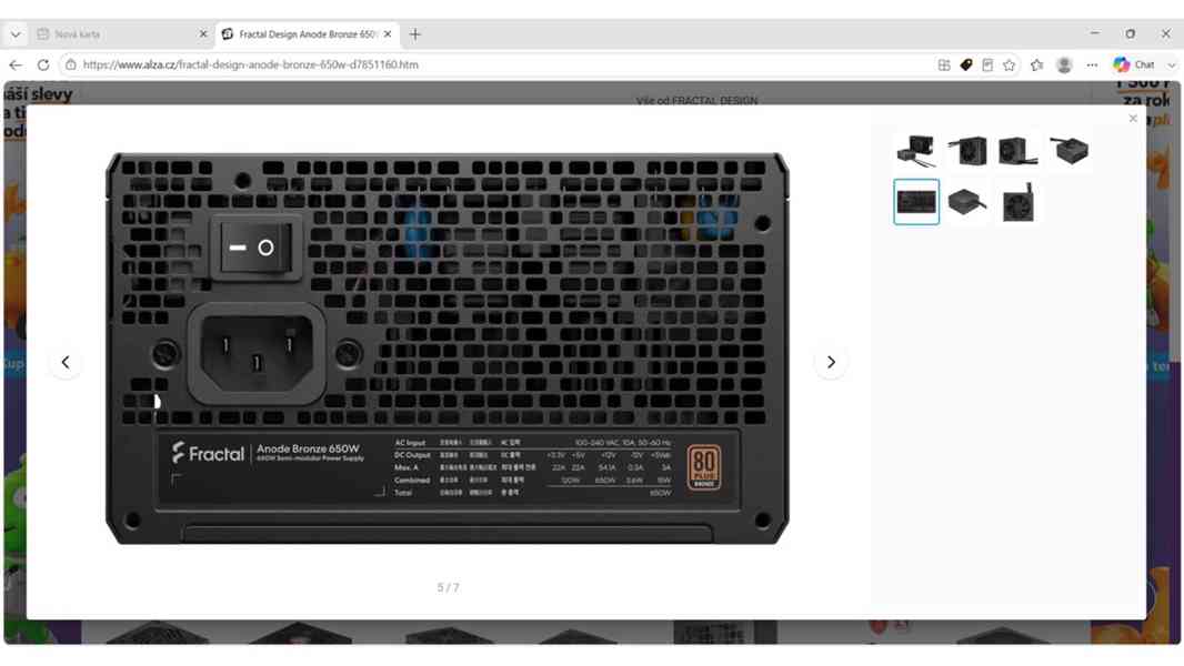 Počítačový zdroj Fractal Design Anode Bronze 650W - foto 7