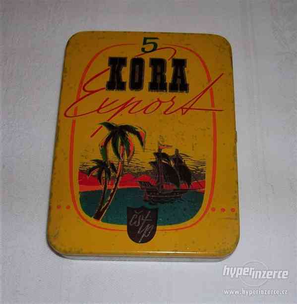 plechová krabička od tabáku Kora 5 Export - foto 1