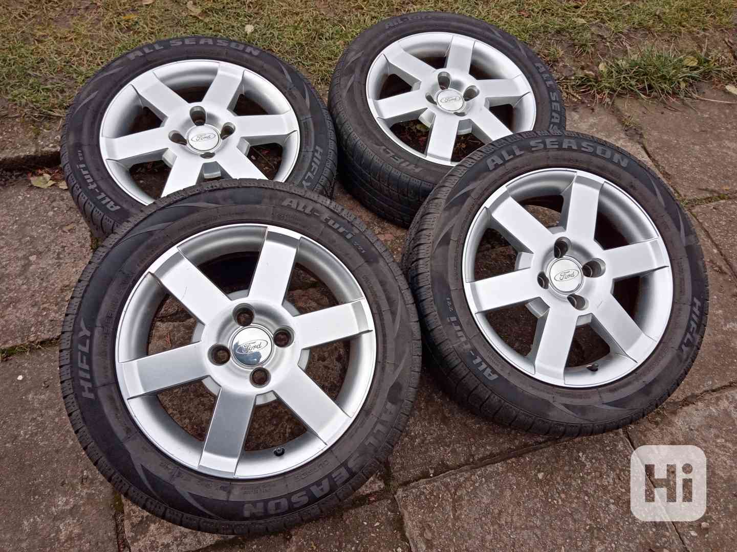 Obutá Alu kola 16ky 4x108 pneu 95% FORD - dobírka možná - foto 1