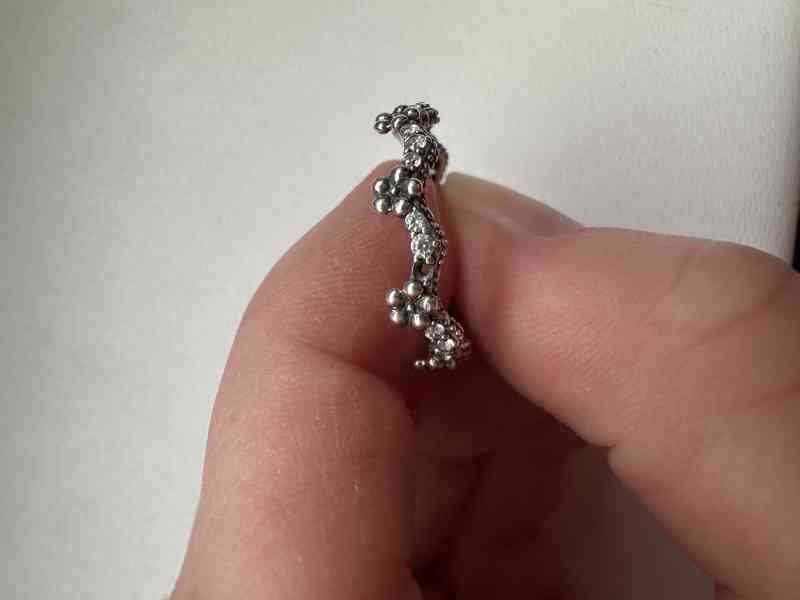 Pandora stříbrný prsten Květinová koruna (vel. 52 / 16,6 mm) - foto 4
