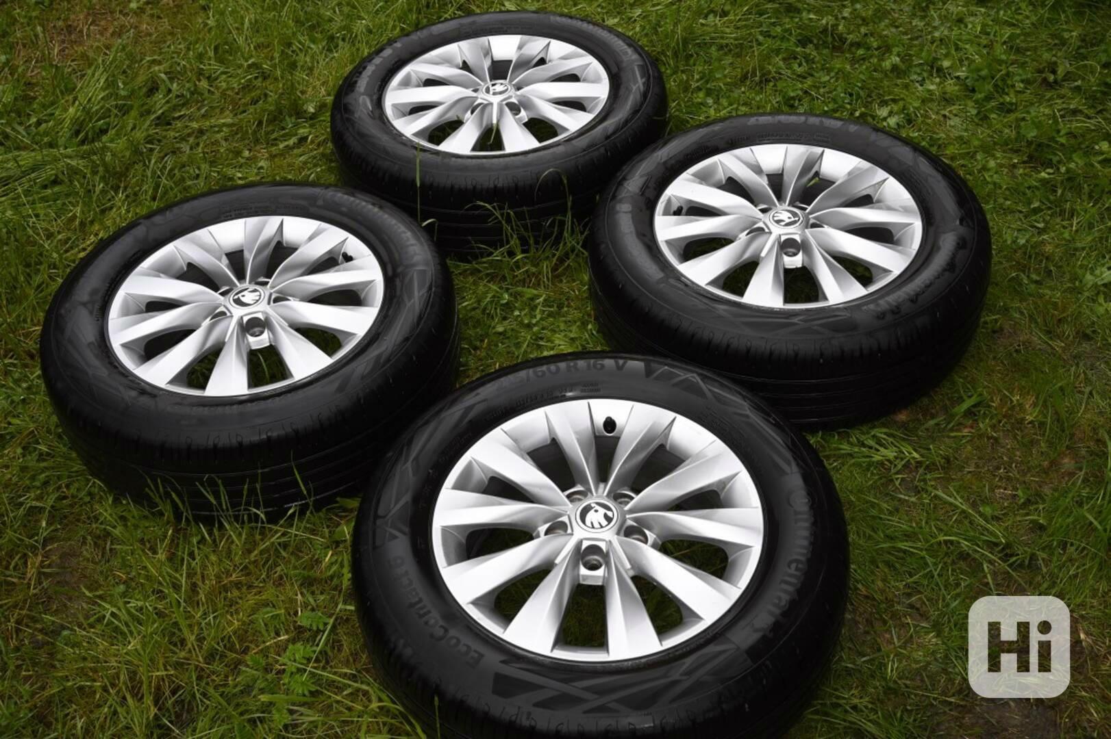 Alu kola 16 Castor Karoq + letní pneu Continental - foto 1