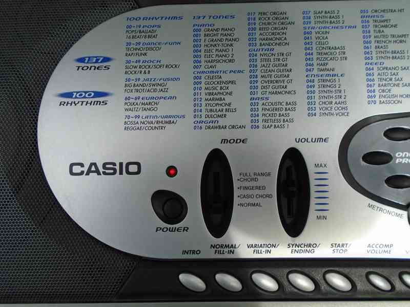 Elektrické klávesy Casio CTK 573 pěkné funkční 61 kláves - foto 8