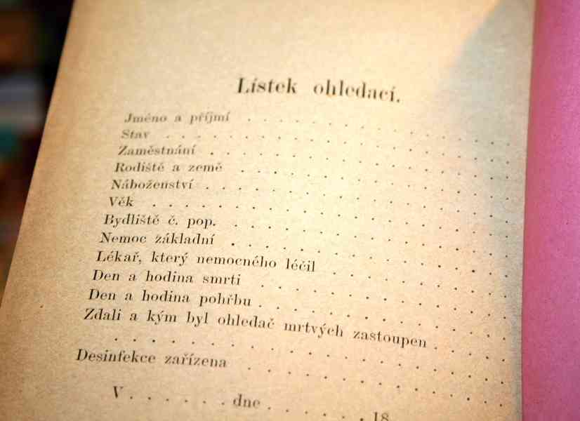USTANOVENÍ O PROHLÍDCE MRTVÝCH (vyd. 1894) - foto 4