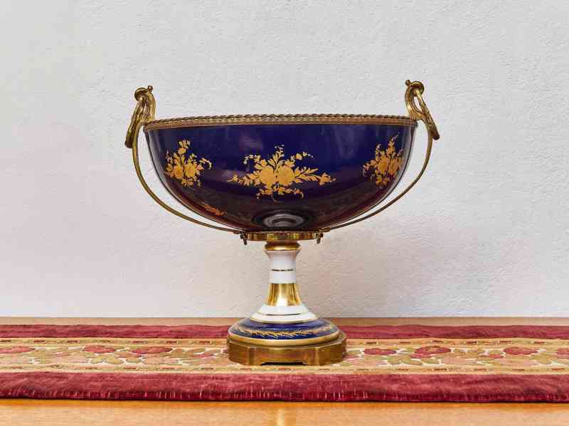 Francouzský ručně malovaný porcelánový nástolec – Porcelaine - foto 13