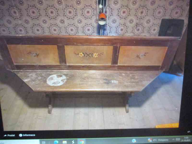 stůl,2 židle a 3 dílná lavice - foto 3