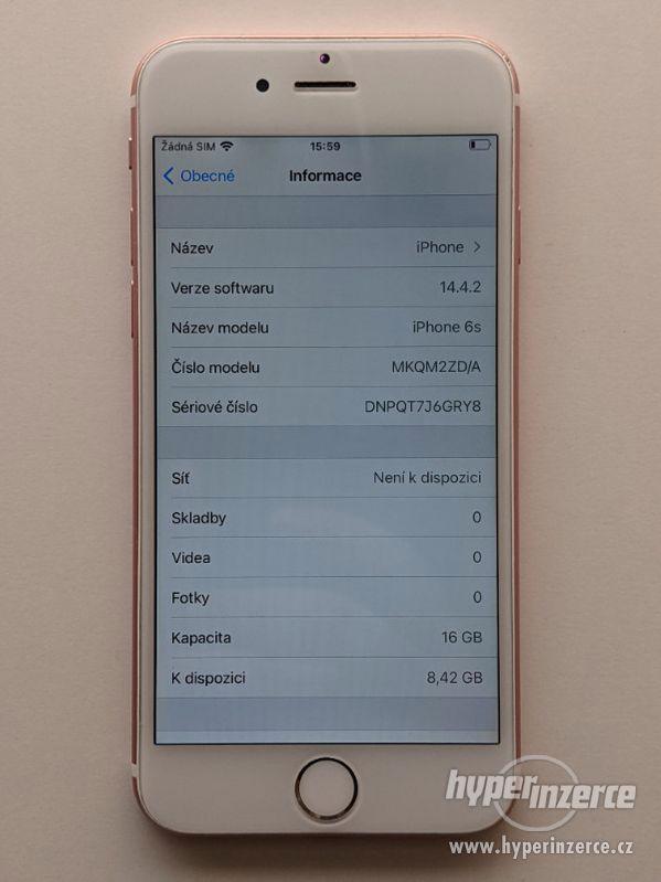 iPhone 6s 16GB rose gold, baterie 100% záruka 6 měsícu - foto 3