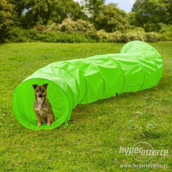 Nový tunel pro psa- závod agility, výcvik psa, hra - Zelený - foto 1