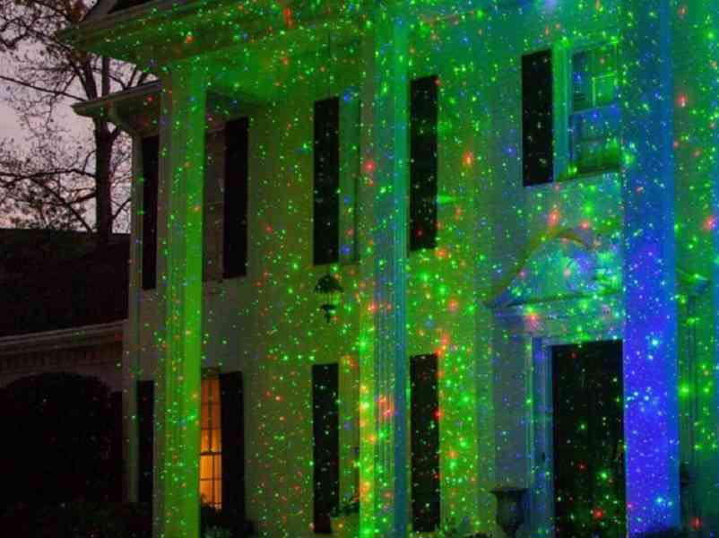Laserový venkovní párty světelný projektor reflektor  - foto 2