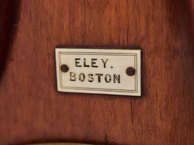 Velký starožitný barometr s teploměrem Boston V 102,5 cm - foto 4