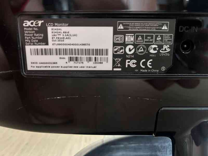 24" FullHD monitor Acer S242HL - foto 4