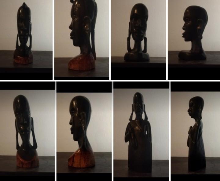 Africké ebenové sošky Masajů  - foto 1