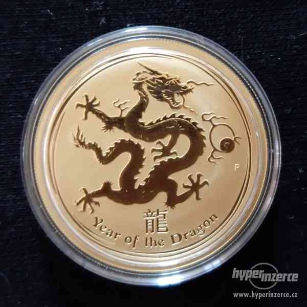 Zlatá lunární mince 1oz rok draka, II. série, r. 2012 - foto 1