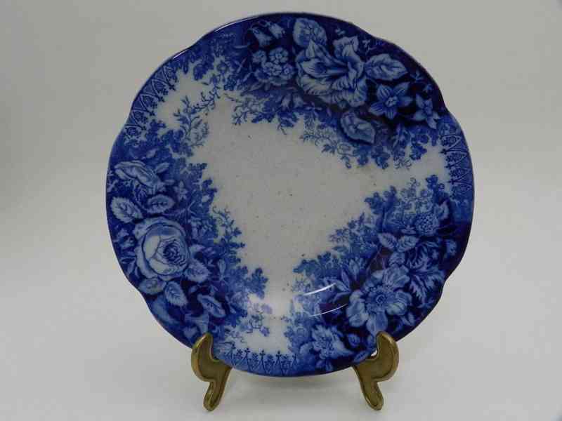 Dekorační starý modrý Talíř A. Nowotny Altrohlau Stará role
