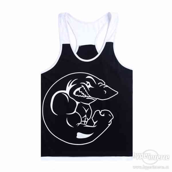 Nové GYM SHARK GYMSHARK tílko černo-bílé M, L - foto 1