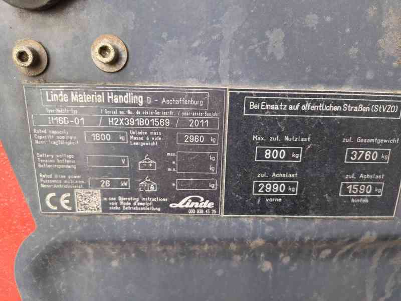 Vysokozdvižný vozík Linde H16D - foto 3