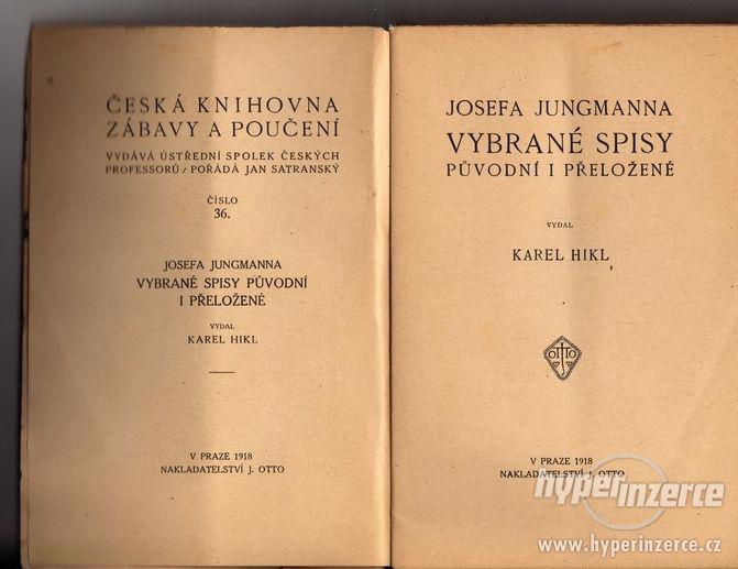 Josef Jungmann - Vybrané spisy původní i přeložené - foto 1