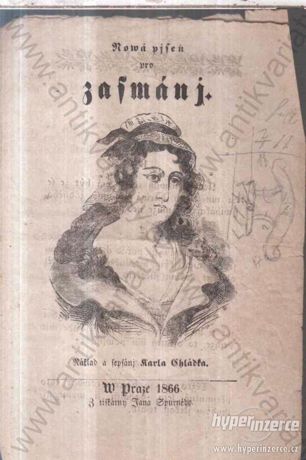Nowá pjseň pro zasmánj Karel Chládek 1866 - foto 1