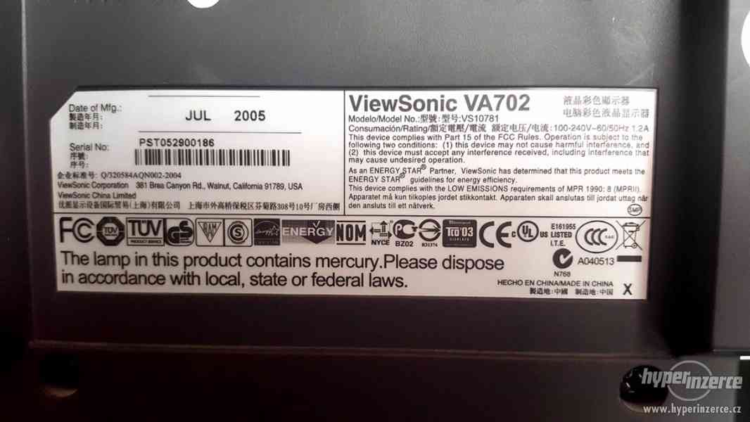 LCD monitor ViewSonic VA702 - foto 3
