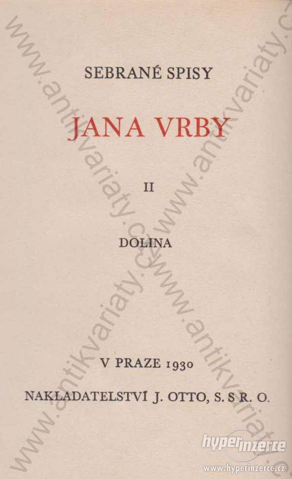 Dolina Jan Vrba J. Otto, Praha 1930 - foto 1