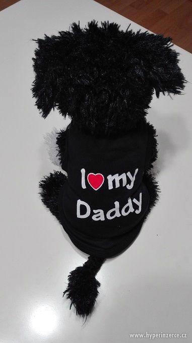 výprodej - černé tričko pro mini psa /štěně s potiskem - foto 3