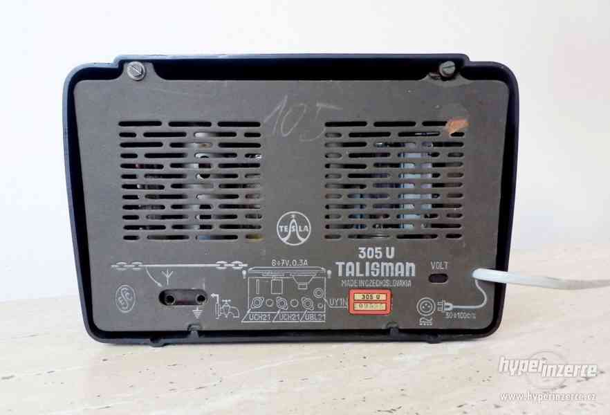 Krásný bytový doplněk -starožitné rádio Tesla Talisman 305U - foto 8