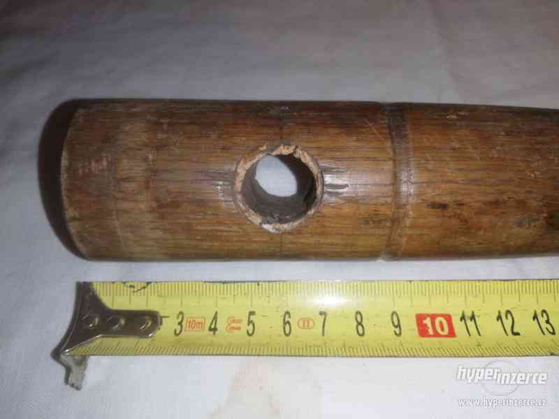Dřevěná pípa - velká - chybí pouze kolík - foto 3