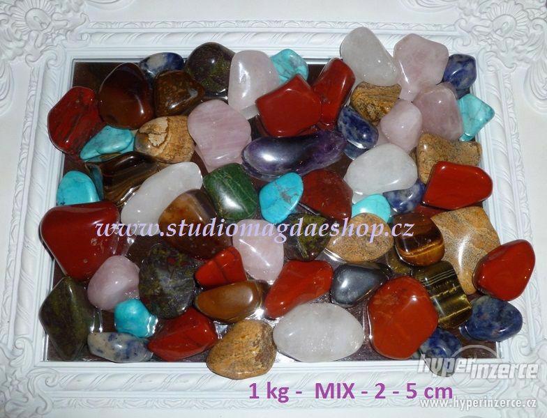 Tromlované kameny MIX (drahé kameny) 1kg - foto 1