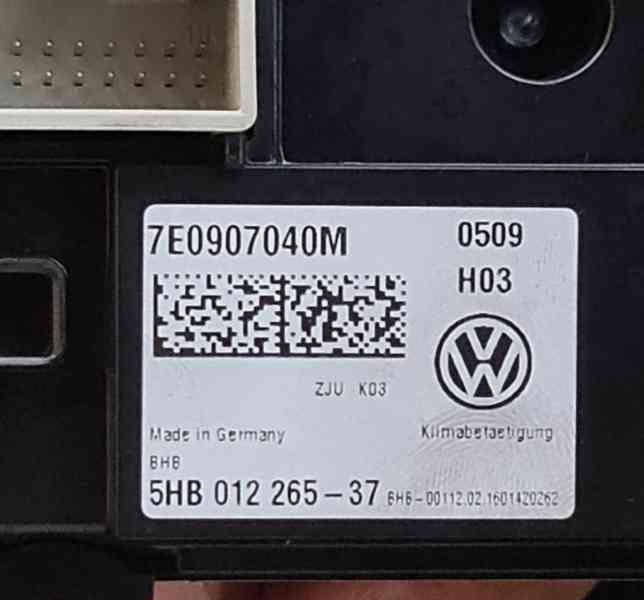 VW T6 panel ovládání Klimatizace 7E0907040M - foto 1