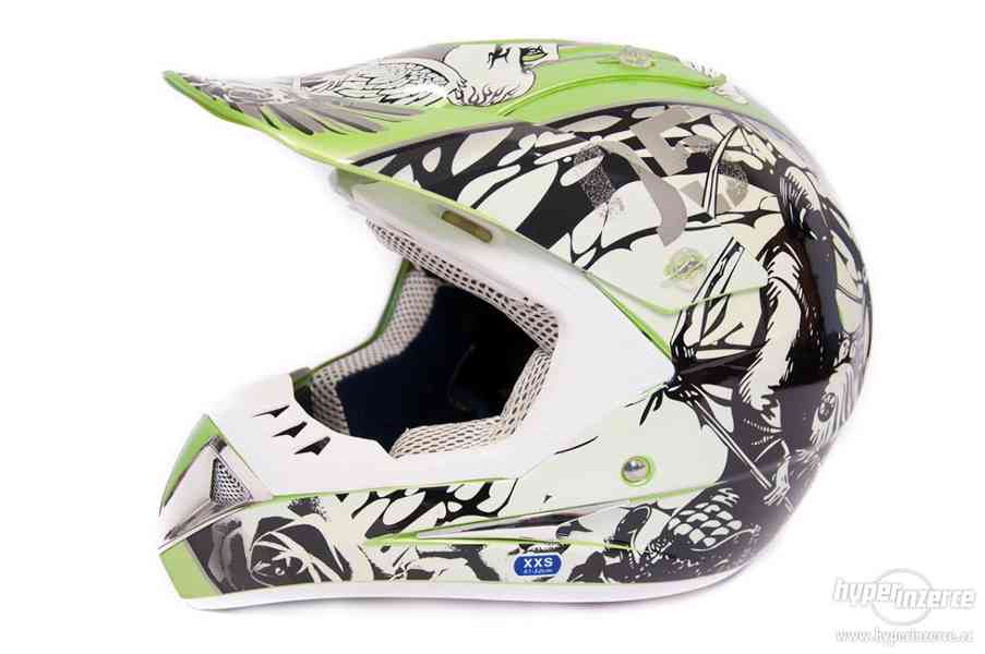 Motocrossová helma H1 Skull nová zabalená záruka 24měsíců - foto 3