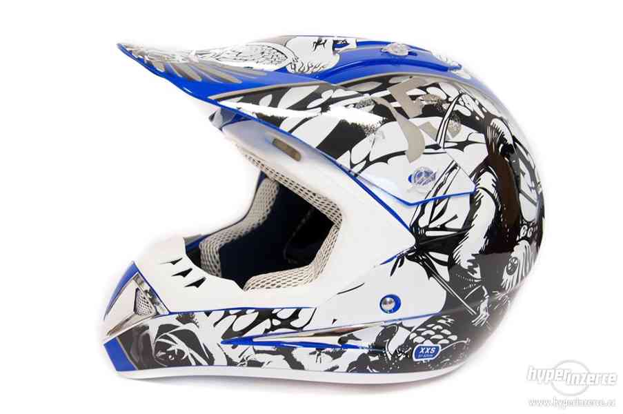 Motocrossová helma H1 Skull nová zabalená záruka 24měsíců - foto 4