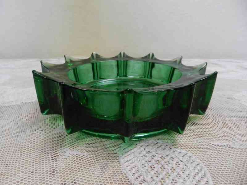 Autorská zelená Miska R. Jurnikl Sklo Union  - foto 2