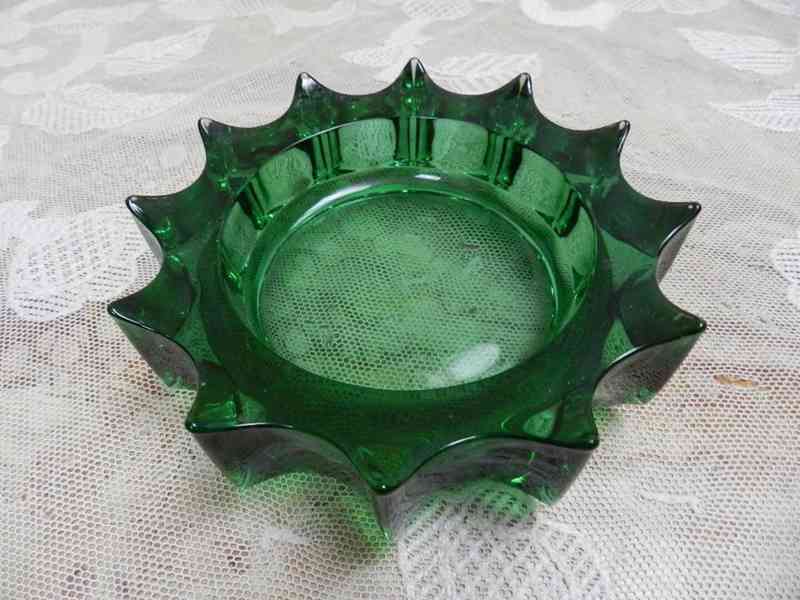 Autorská zelená Miska R. Jurnikl Sklo Union  - foto 3