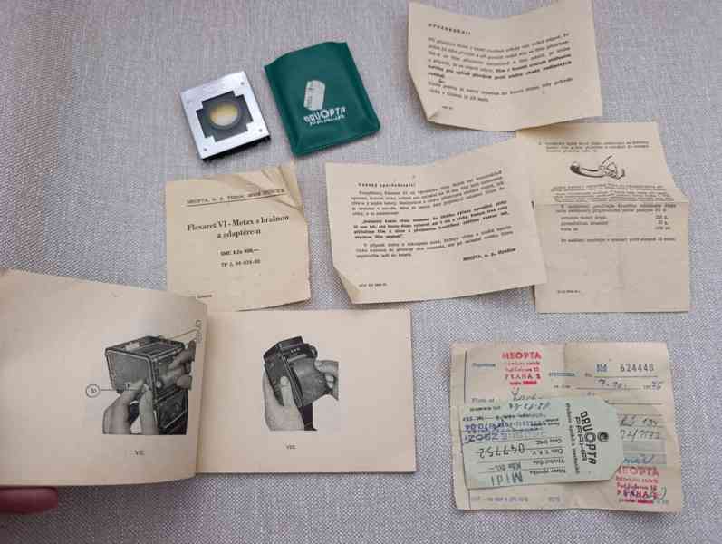 Historický fotoaparát Meopta Flexaret VI , krab, návody aj - foto 19
