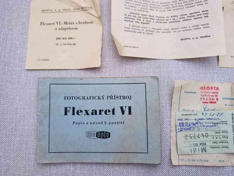Historický fotoaparát Meopta Flexaret VI , krab, návody aj - foto 18