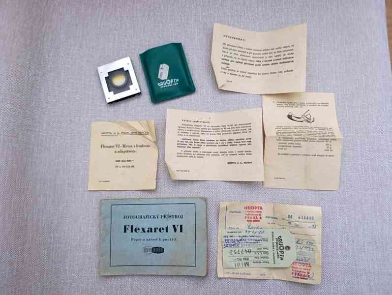 Historický fotoaparát Meopta Flexaret VI , krab, návody aj - foto 20