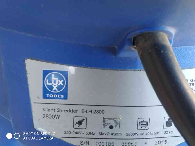 Prodám elektrický tichý Válcový drtič LUX-TOOLS E-LH-2800-28 - foto 7