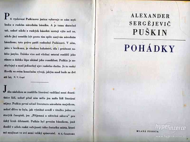 Živá voda Pohádky  Alexandr Sergejevič Puškin 1949  5 poháde