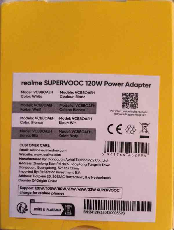 Originální nabíječka pro Realme GT 7T +kabel+pouzdro na tel  - foto 2