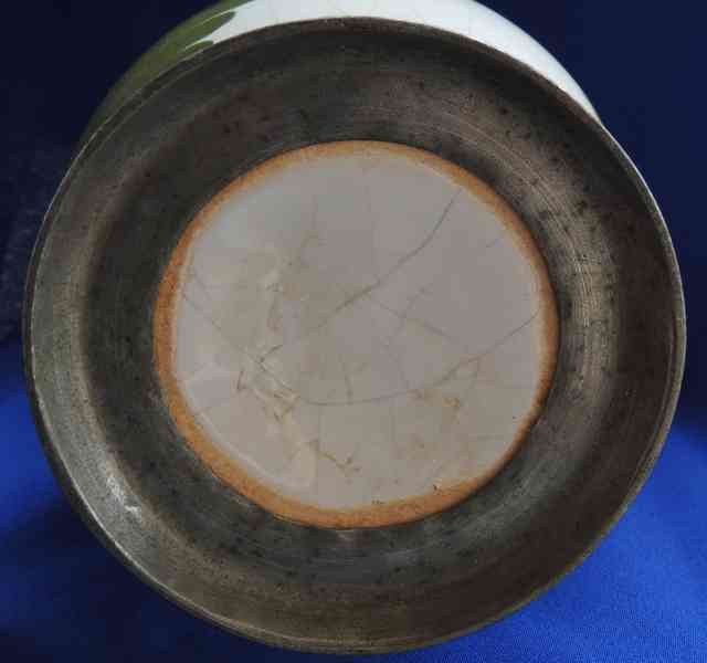 Korbel s cínovým víkem dekor Skákající koně kolem 1780-1820  - foto 7