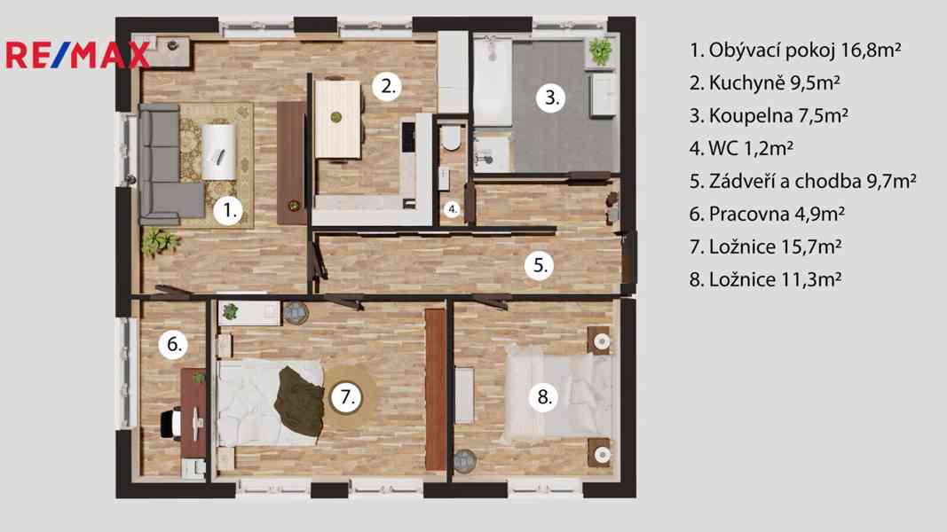 Prodej bytu 3+1 v osobním vlastnictví 74 m², Jeseník nad Odr - foto 3